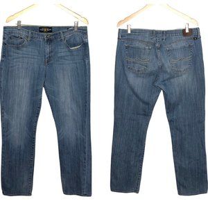 Lucky Brand Sweet N Straight Jeans High Rise Medium Wash Denim Faded Whiskering
